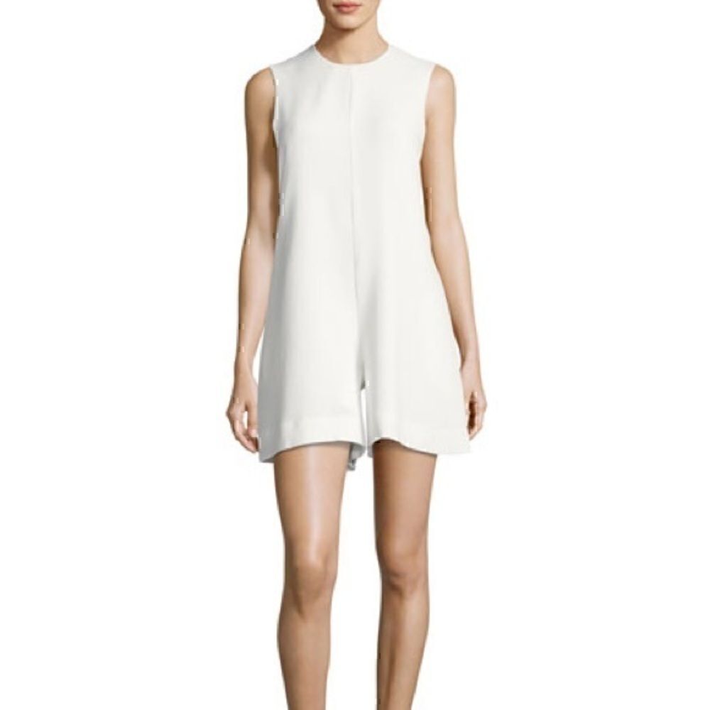 NWT- Kendall + Kylie Sleeveless A-line Open Back Romper,  White size XS